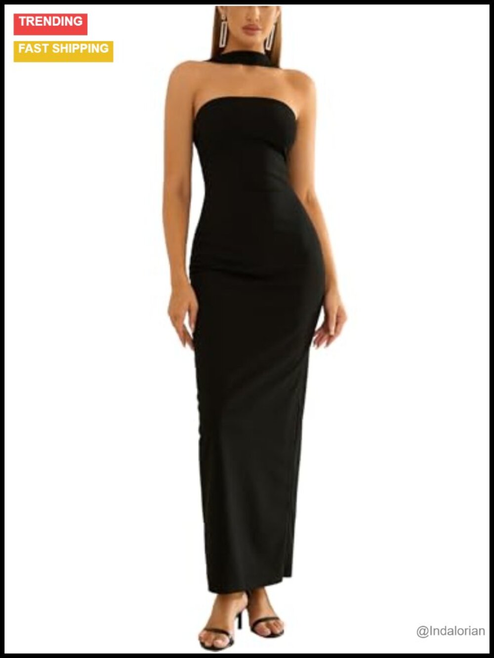 Bodycon Maxi Dress Halter Backless Formal Wedding Guest